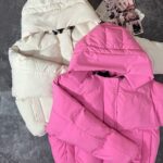 کاپشن پفی کلاهدار پاستیلی(2289)