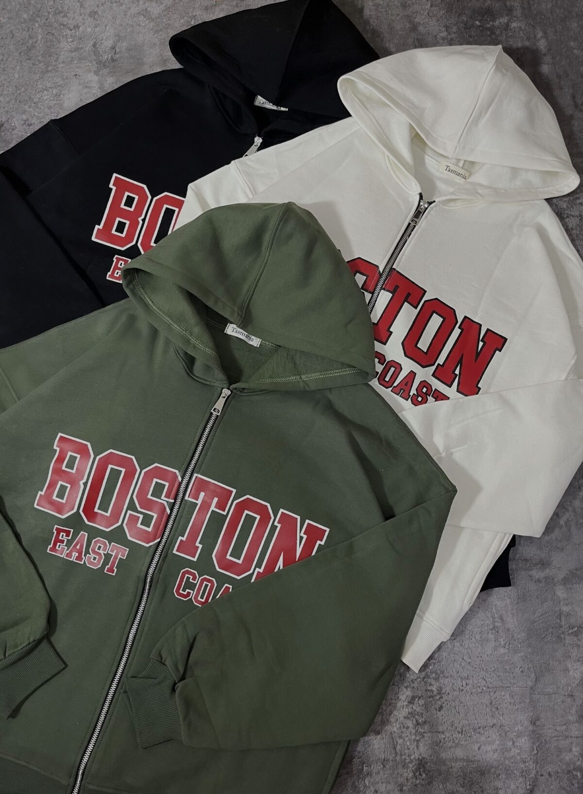 سویشرت زیپی اورسایز دورس سه نخ داخل کرک ضخیم(2291) - Image 3