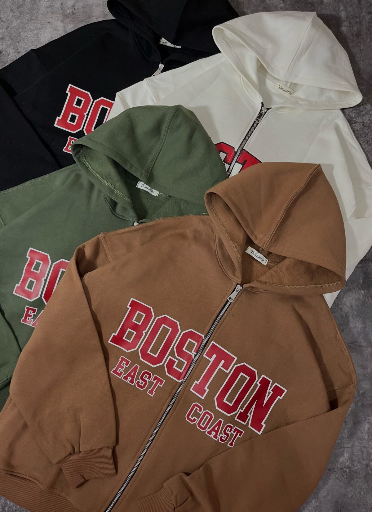 سویشرت زیپی اورسایز دورس سه نخ داخل کرک ضخیم(2291) - Image 4