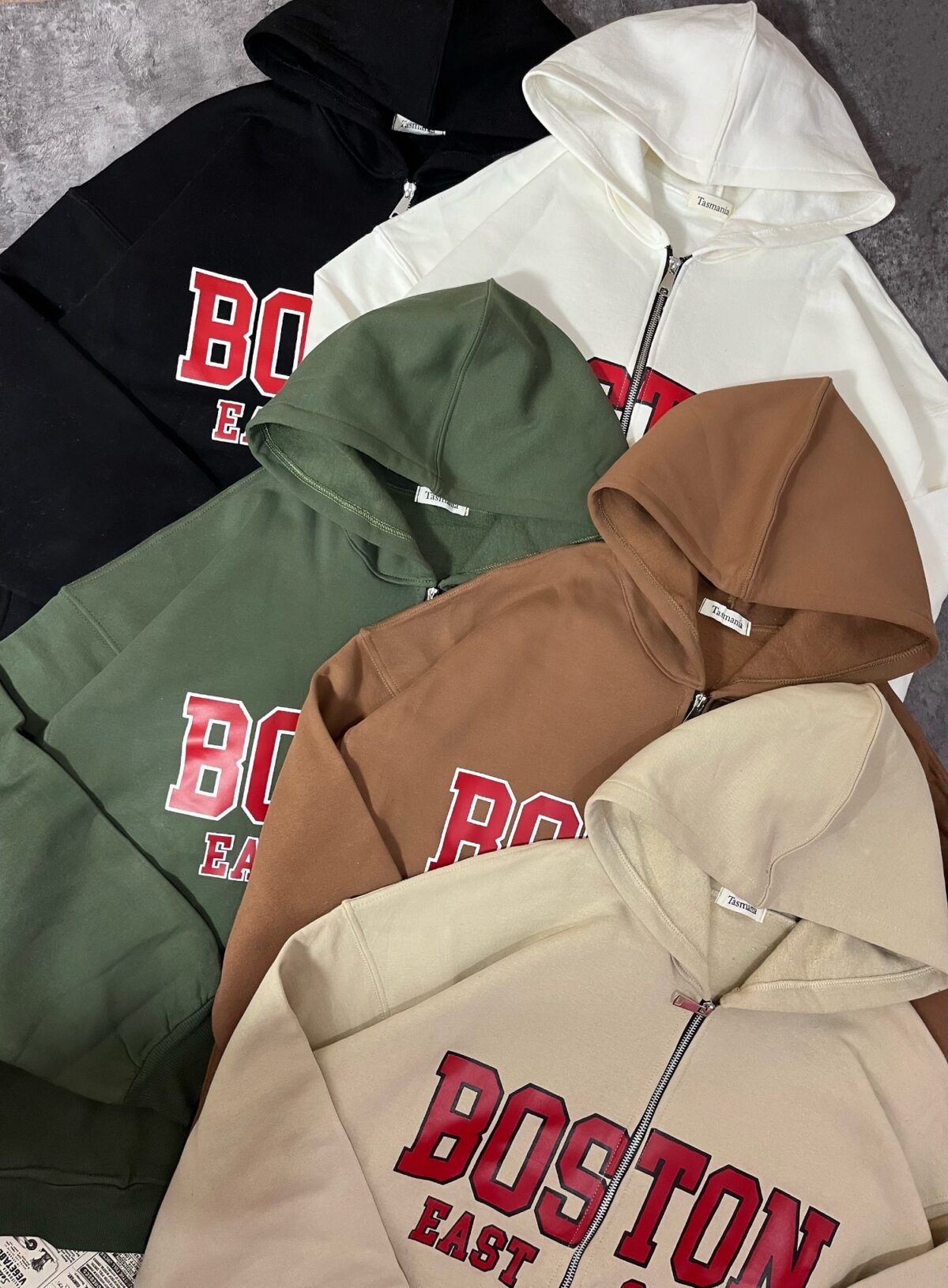 سویشرت زیپی اورسایز دورس سه نخ داخل کرک ضخیم(2291) - Image 5