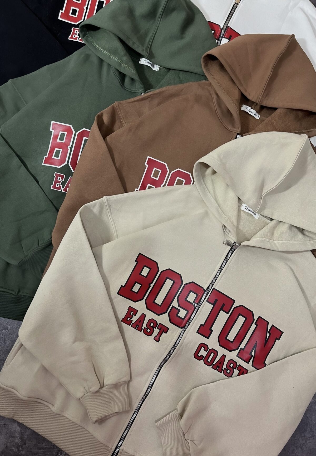 سویشرت زیپی اورسایز دورس سه نخ داخل کرک ضخیم(2291) - Image 6