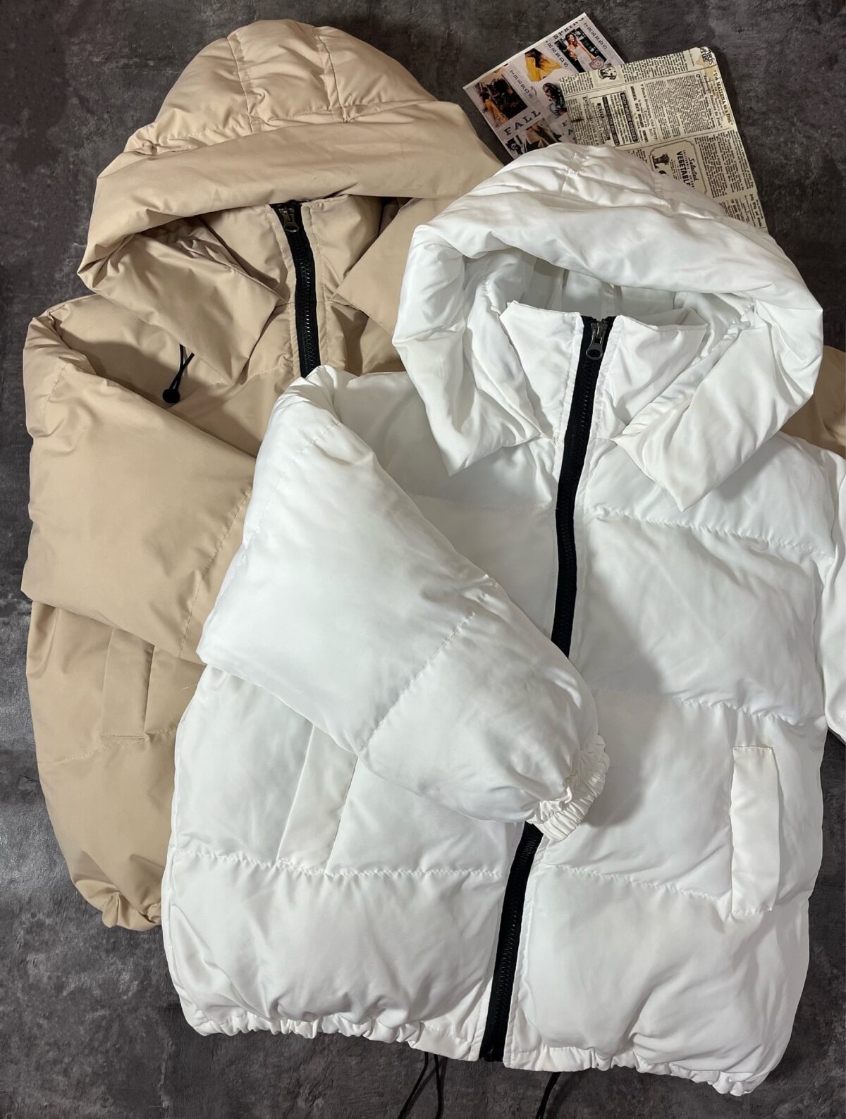 کاپشن پفی کوتاه کلاهدار(2299) - Image 2