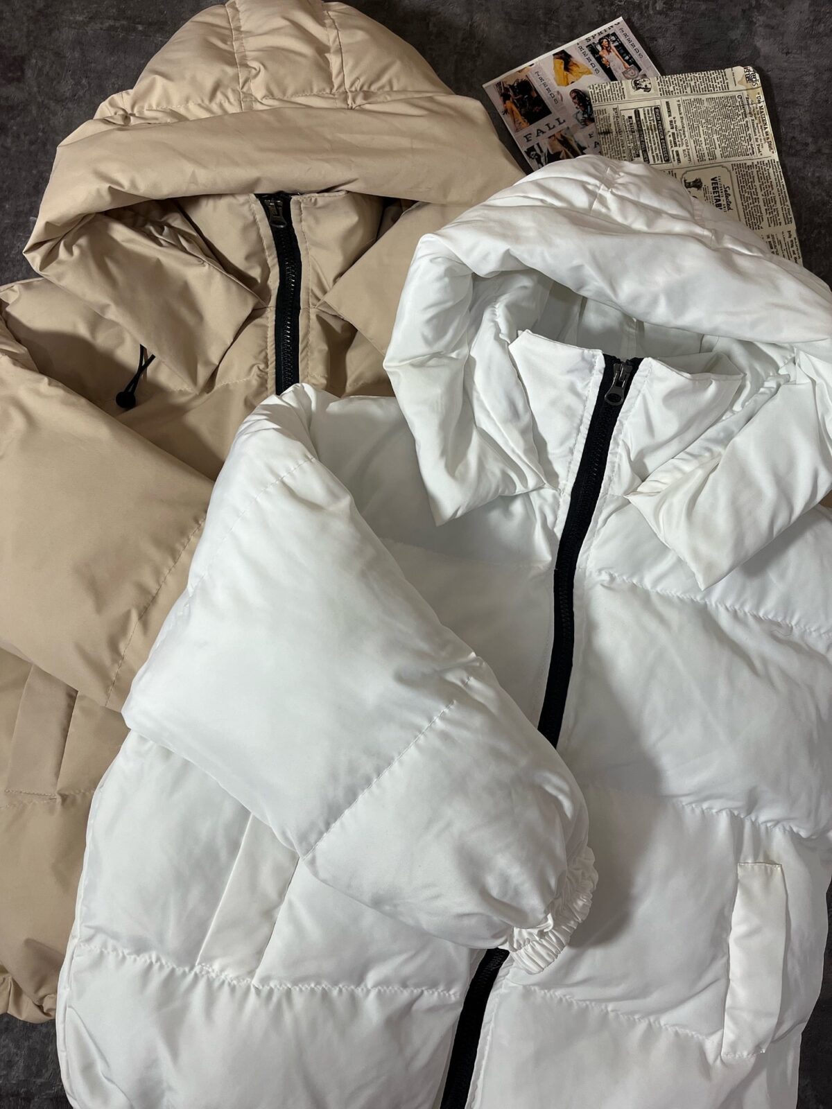 کاپشن پفی کوتاه کلاهدار(2299) - Image 3