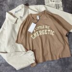 تیشرت کراپ وارداتی شکلاتی(2323)