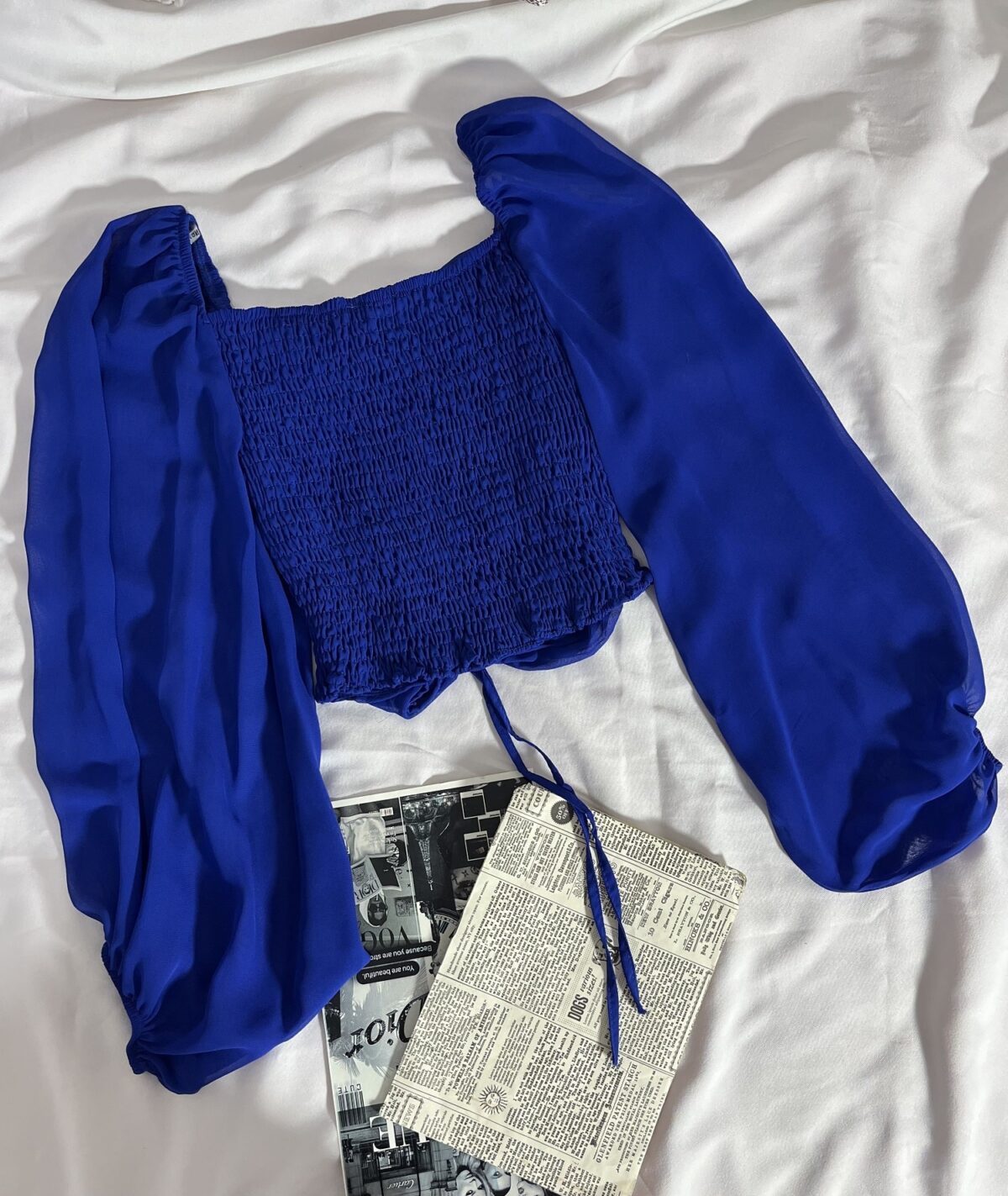 کراپ ترک آستین حریر(2329) - Image 2