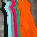 پیراهن بلند بندی چاکدار(2334)