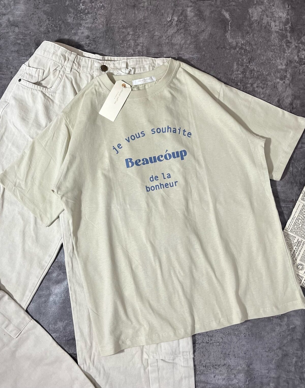 تیشرت تکست نخ پنبه وارداتی(2340) - Image 2