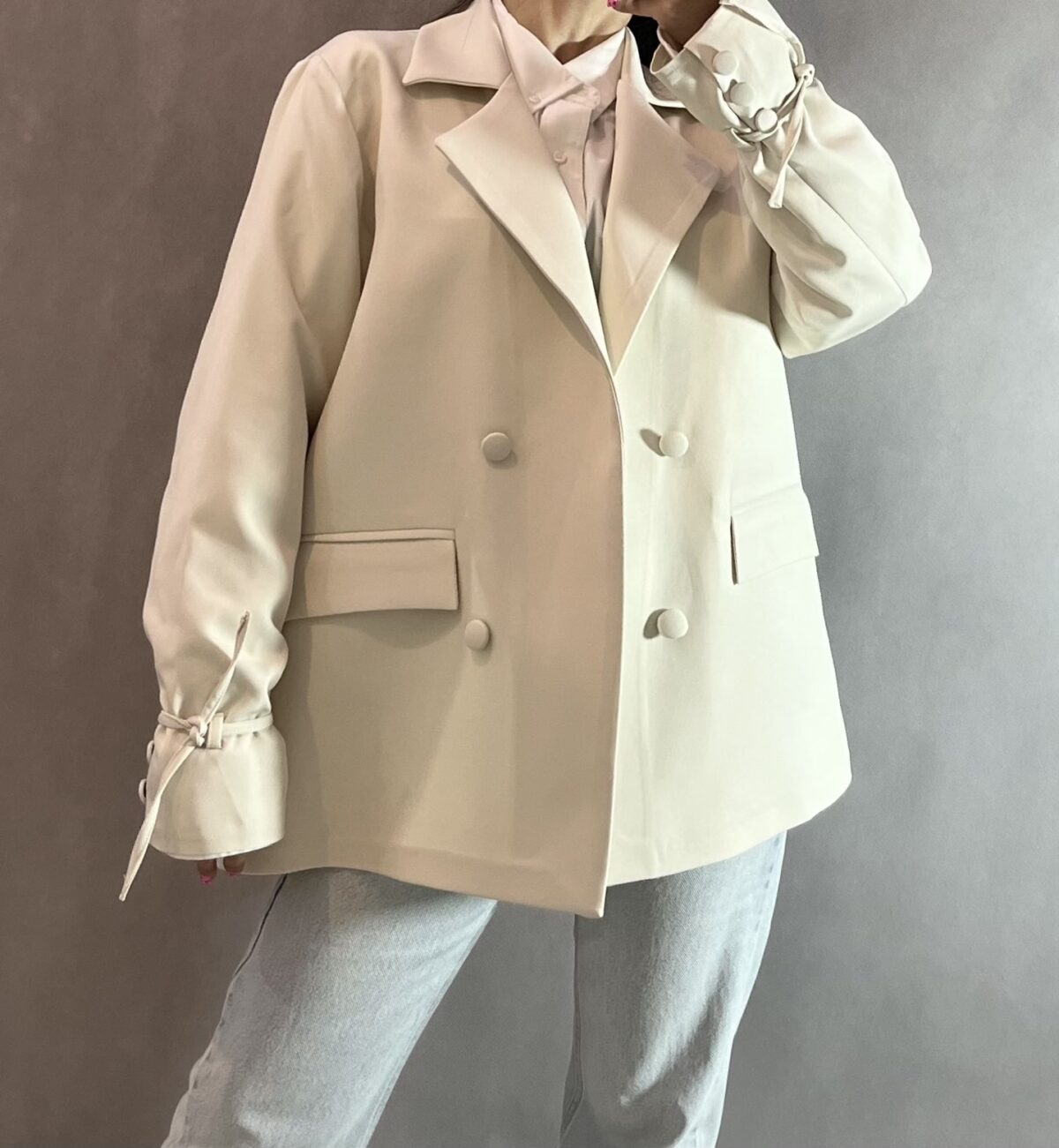 کت کوتاه رنگی آستین بند(2360) - Image 3