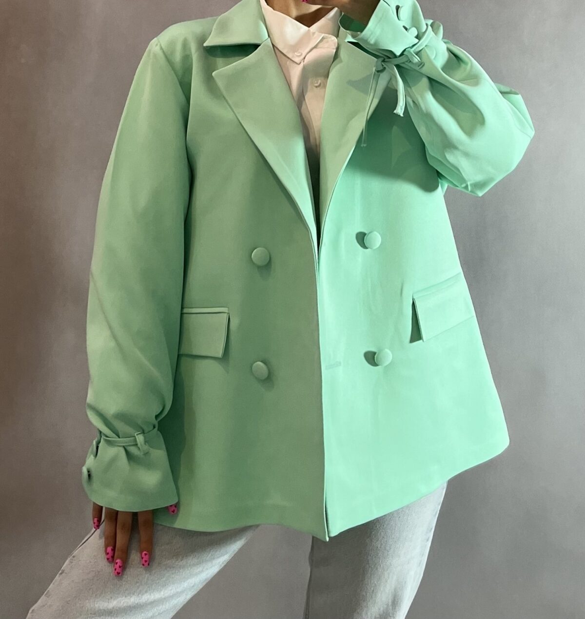 کت کوتاه رنگی آستین بند(2360) - Image 5