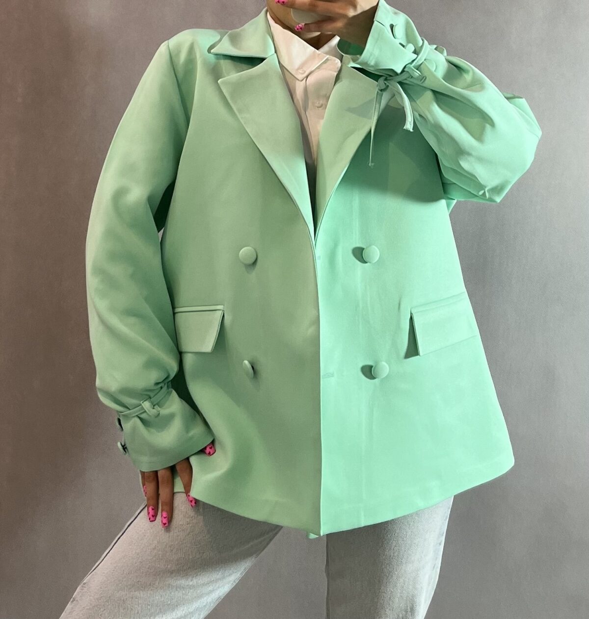 کت کوتاه رنگی آستین بند(2360) - Image 6