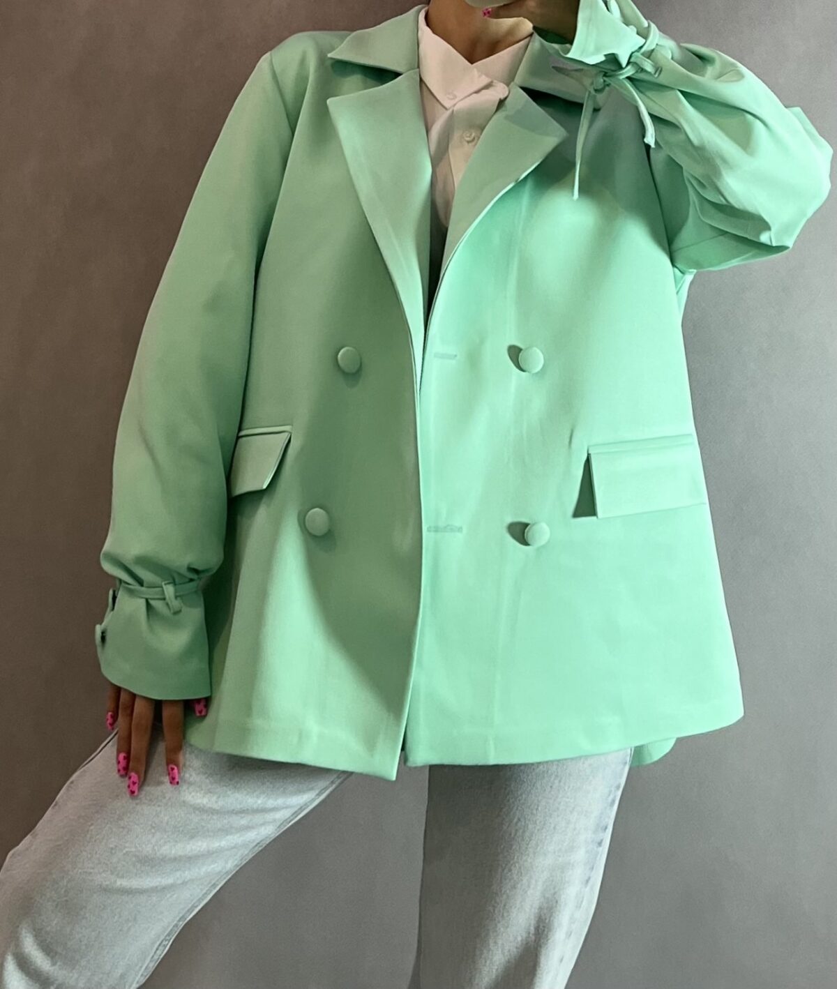 کت کوتاه رنگی آستین بند(2360) - Image 4