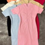 پیراهن کوتاه نیم زیپ(2374)