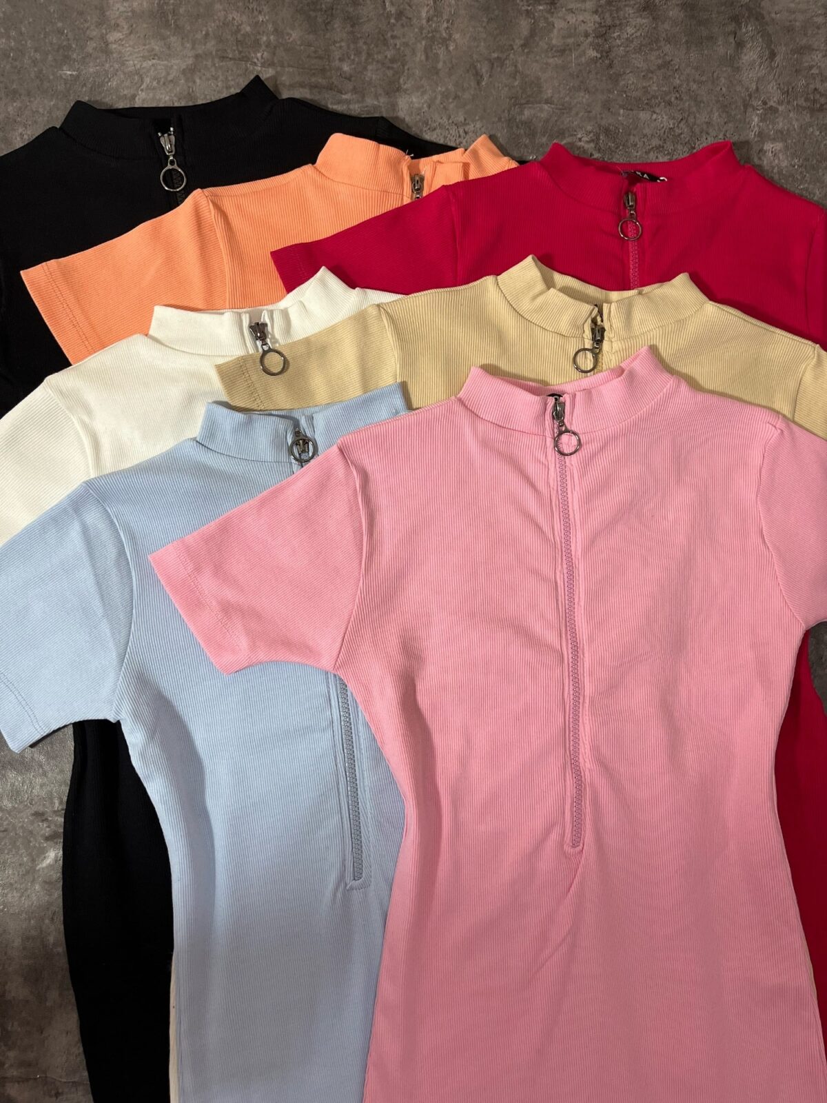 پیراهن کوتاه نیم زیپ(2374) - Image 2