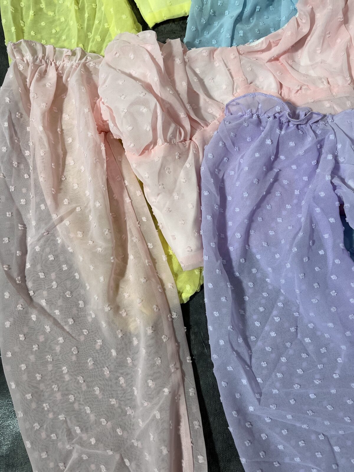 کراپ آستین حریر پاستیلی وارداتی(2385) - Image 3