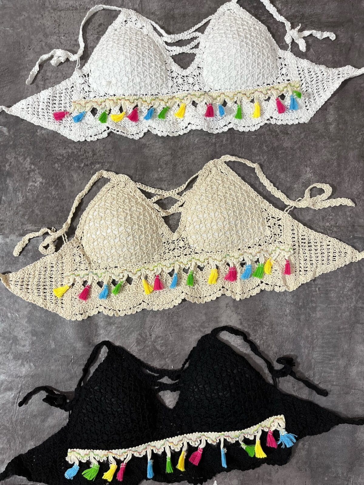 مکرومه یقه ضربدری زیر ریش(2383) - Image 2