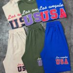 ست USA تیشرت و شلوارک (2391)