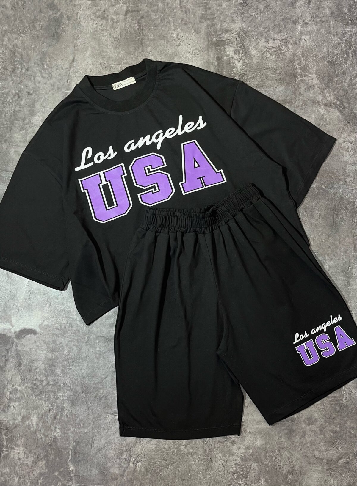 ست USA تیشرت و شلوارک (2391) - Image 3