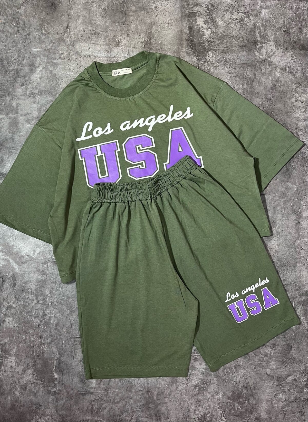 ست USA تیشرت و شلوارک (2391) - Image 4