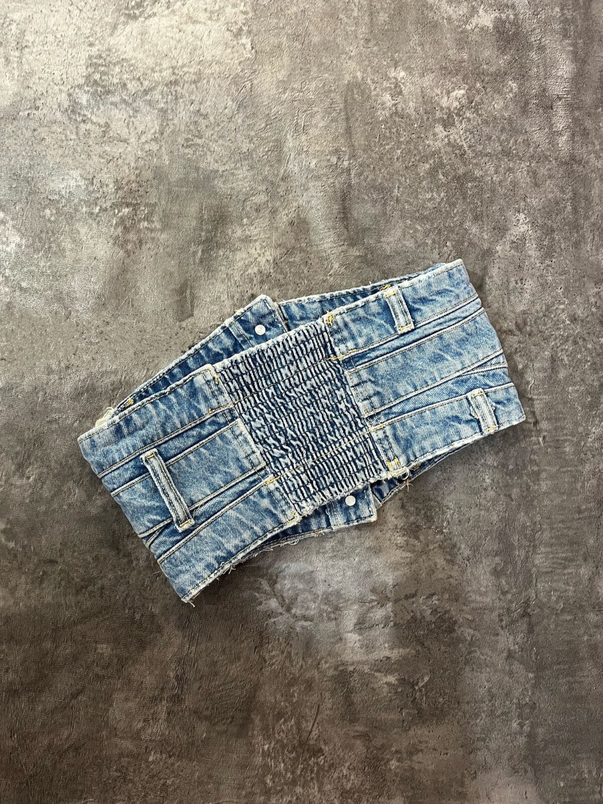 دکلته جین جلو دکمه وارداتی(2395) - Image 2