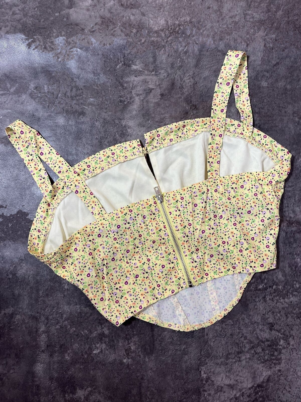 کراپ زرد گلدار اورجینال وارداتی(2419) - Image 2