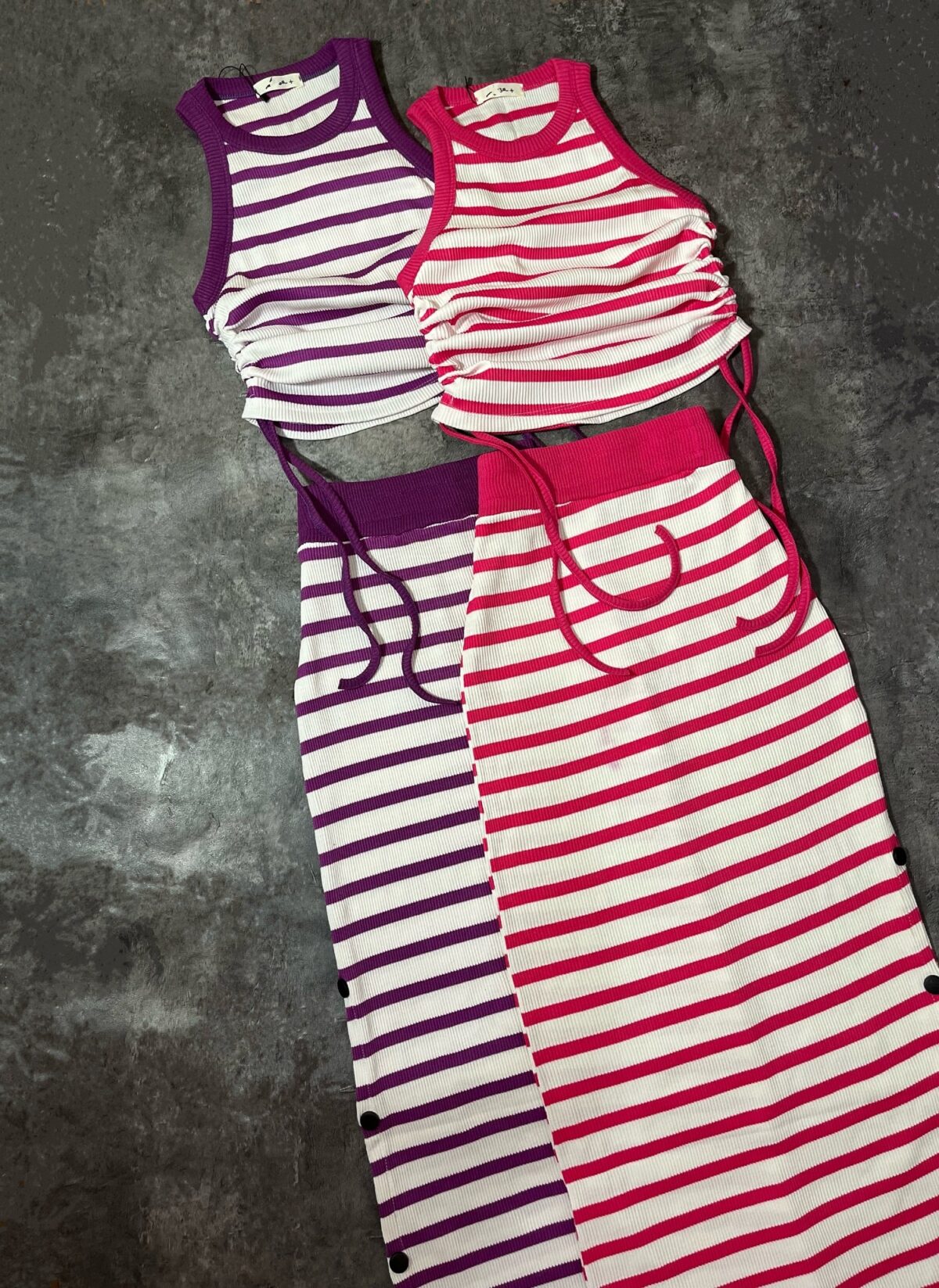 ست کراپ بغل گت و دامن(2425) - Image 3