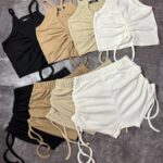 ست کراپ جلو گت و شلوارک(2436)