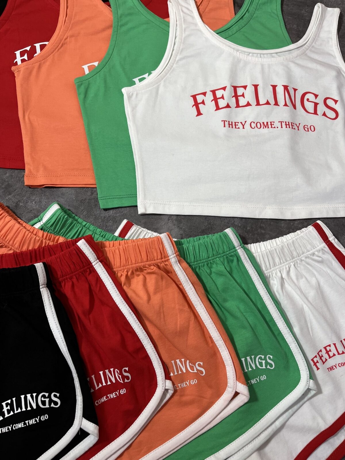 ست کراپ و شلوارک پنبه(2443) - Image 2