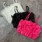 کراپ مدل گل دوخت دار وارداتی(2457)