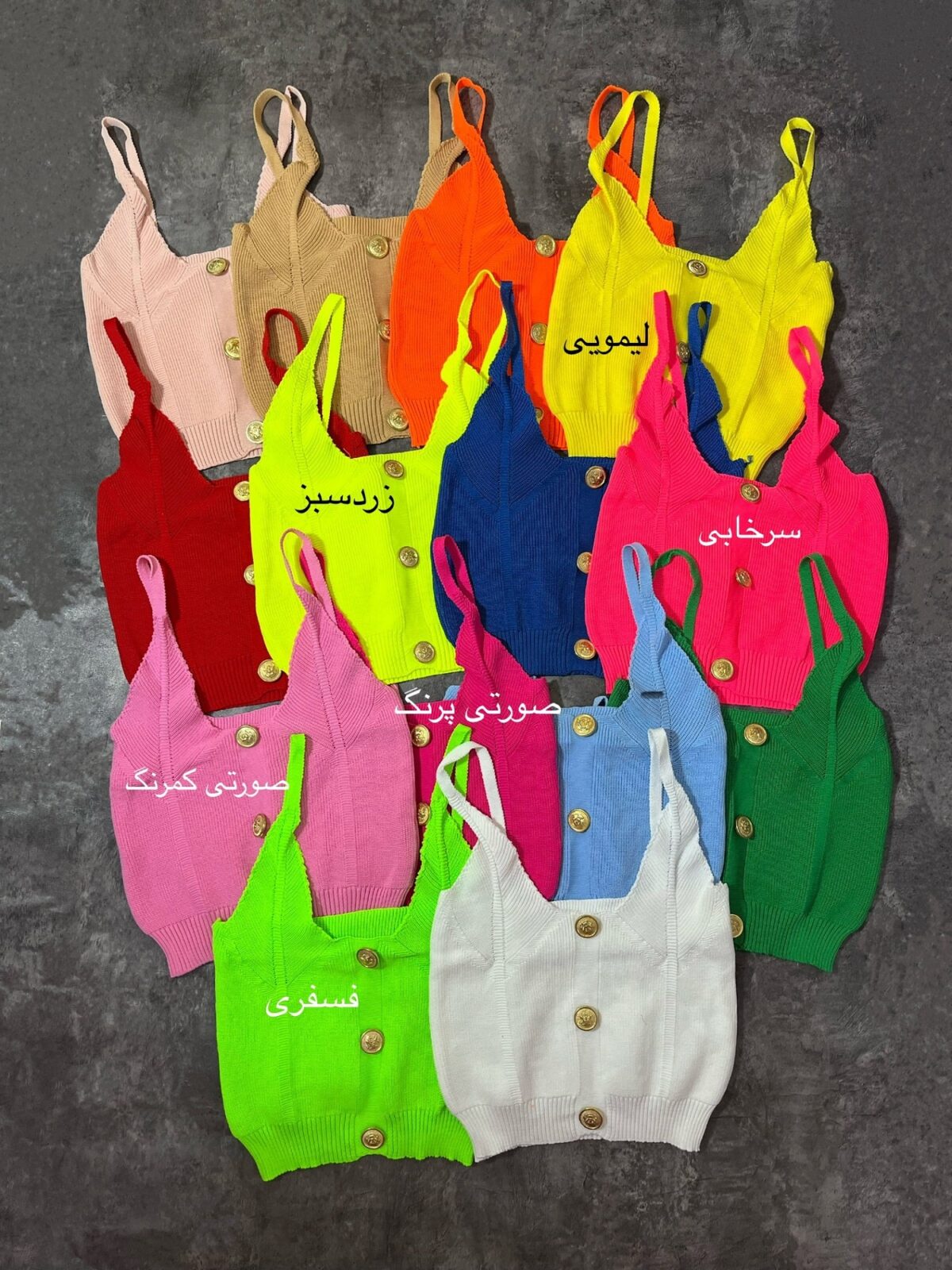 کراپ دکمه دار ترک(2467) - Image 2