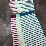 ست راه راه کراپ و دامن بلند(2474)