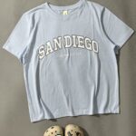 تیشرت اورجینال وارداتی آبی(2495)