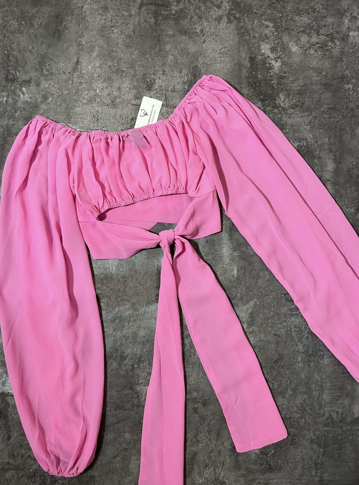 کراپ آستین حریر وارداتی(2515) - Image 3