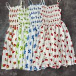 پیراهن عروسکی طرح دار(2519)