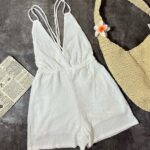 رامپر شلوارکی سفید وارداتی(2580)