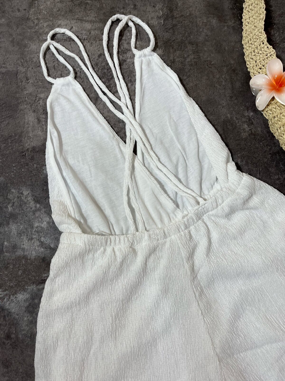 رامپر شلوارکی سفید وارداتی(2580) - Image 2