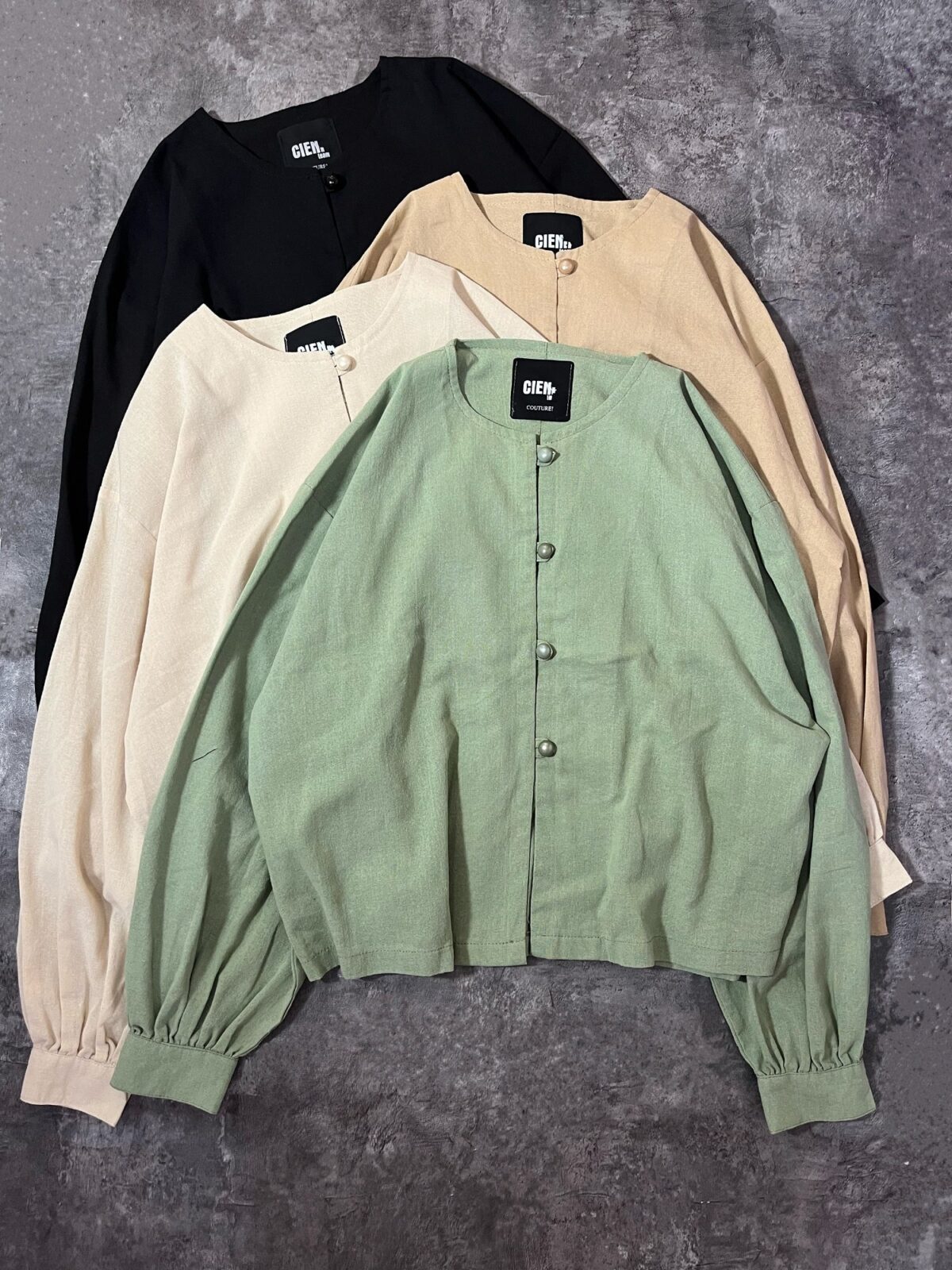 شومیز دکمه ای لینن(2536) - Image 2