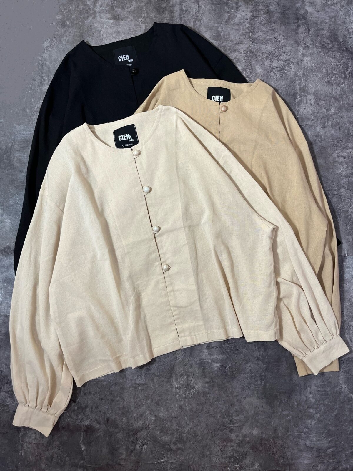 شومیز دکمه ای لینن(2536) - Image 3