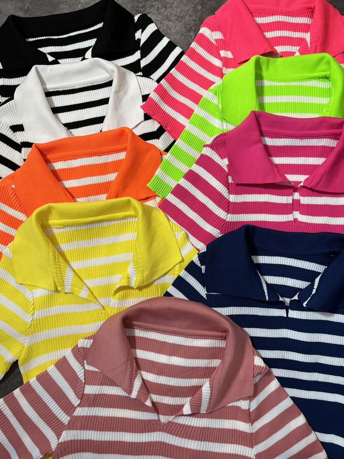 تیشرت نیمتنه راه راه ترک(2545) - Image 2