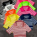 تیشرت نیمتنه راه راه ترک(2545)