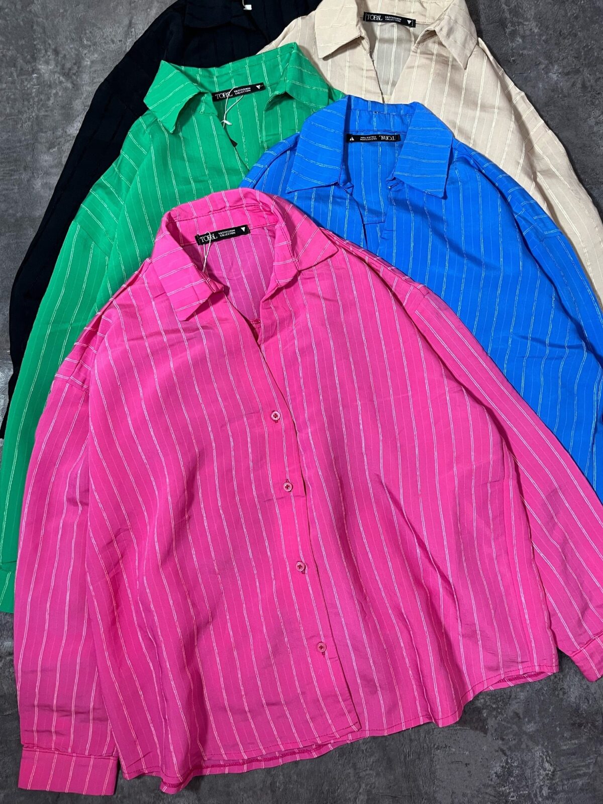 شومیز راه راه پاستیلی(2568) - Image 2