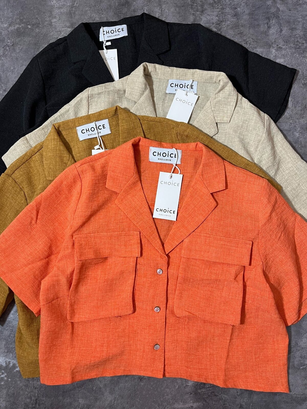 شومیز کوتاه جیب پاکتی چ(2591) - Image 3