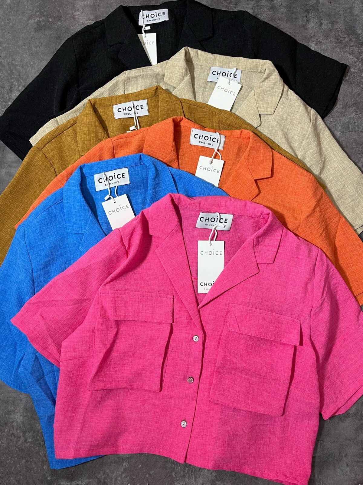 شومیز کوتاه جیب پاکتی چ(2591) - Image 5