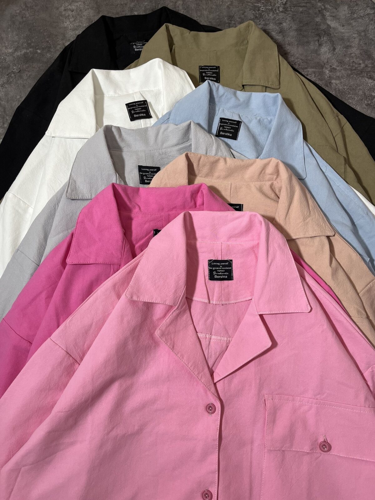 شومیز آستین سه ربع پاستیلی(2605) - Image 2