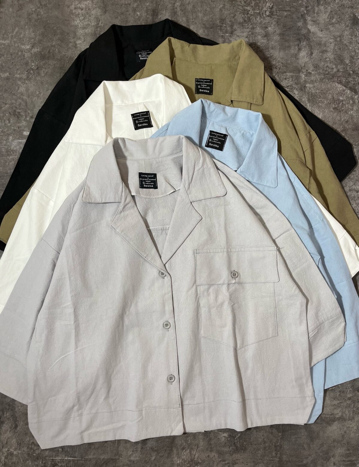 شومیز آستین سه ربع پاستیلی(2605) - Image 6