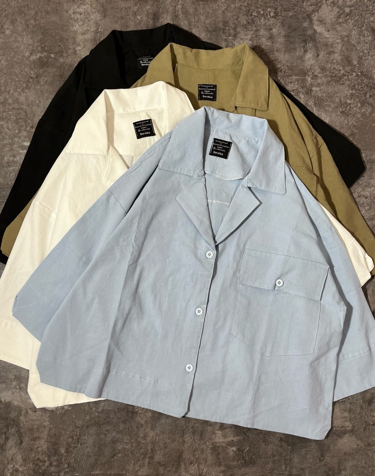 شومیز آستین سه ربع پاستیلی(2605) - Image 7