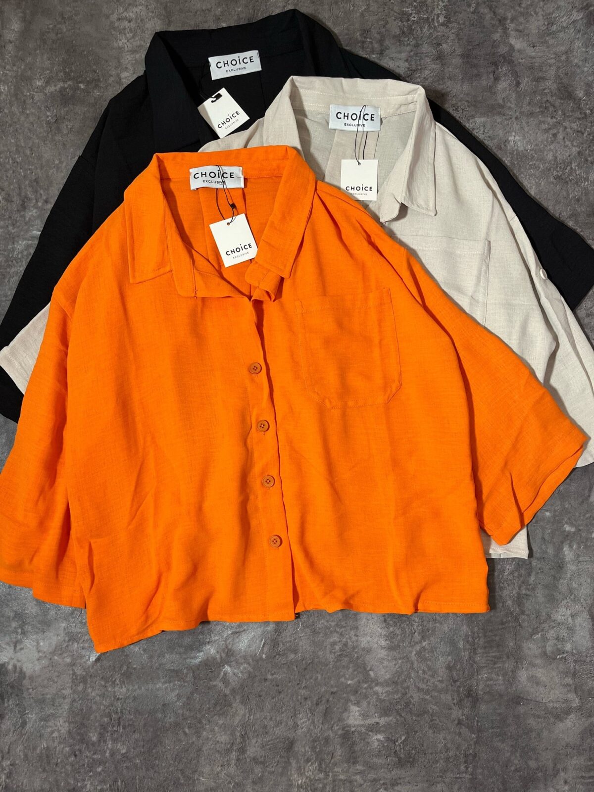 شومیز کوتاه چ تک جیب(2607) - Image 3