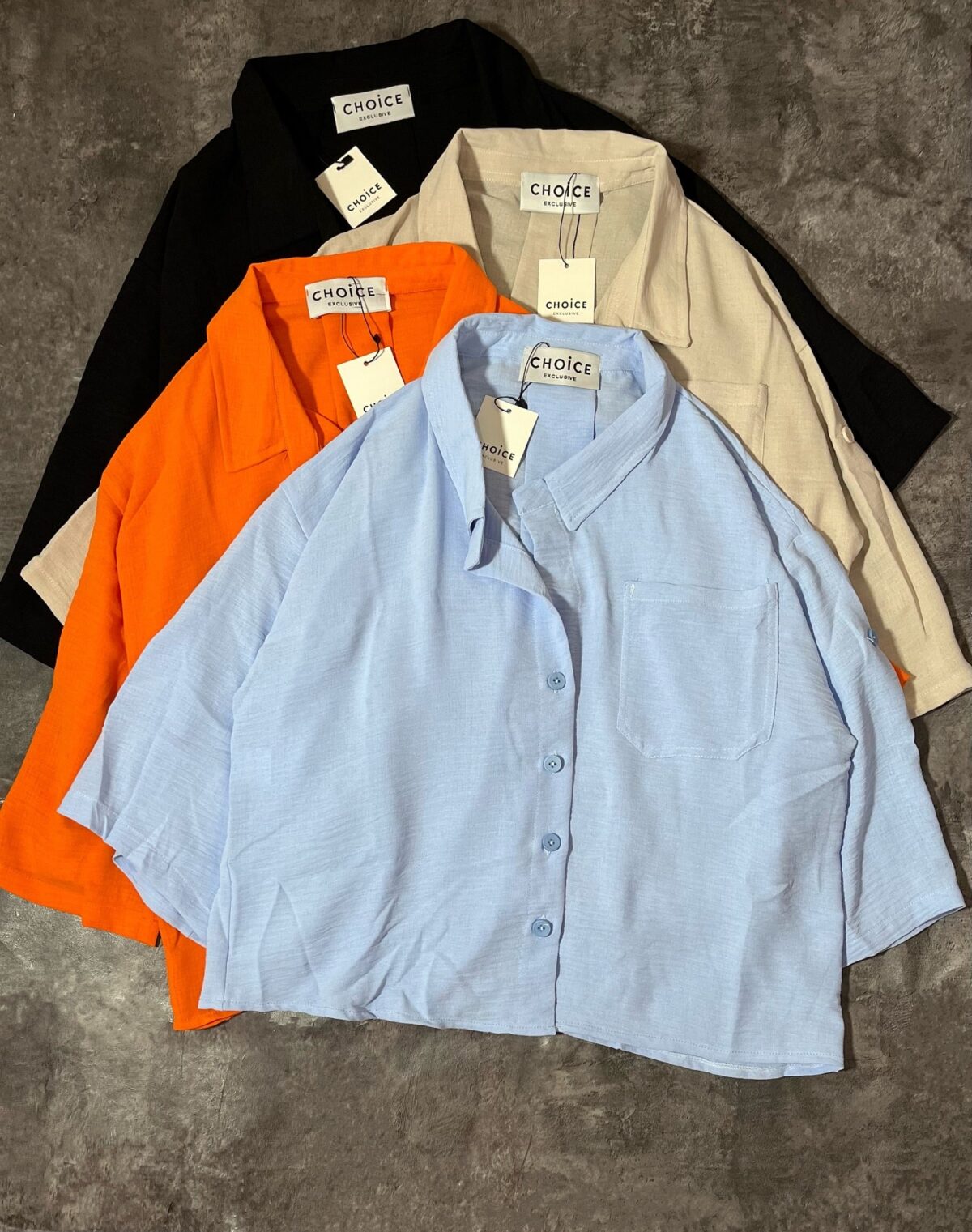 شومیز کوتاه چ تک جیب(2607) - Image 4