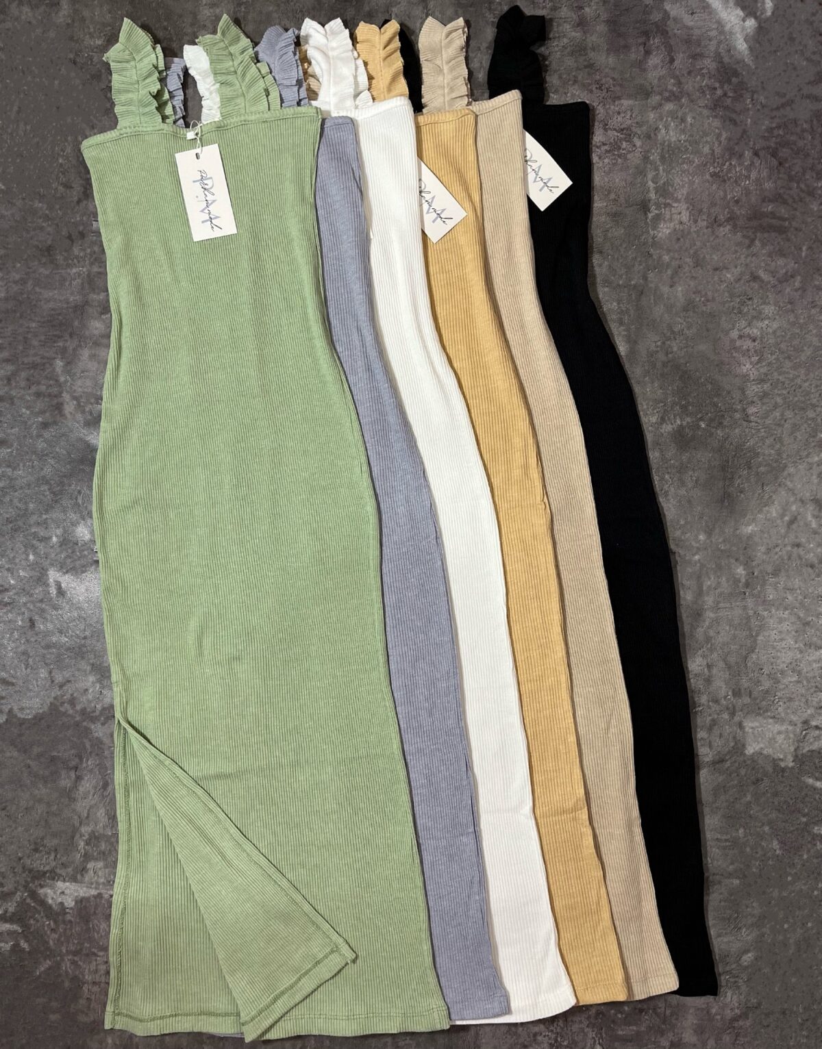 پیراهن بلند چاکدار بندچیندار(2614) - Image 2