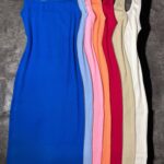 پیراهن ماکسی بلند یقه خشتی(2622)