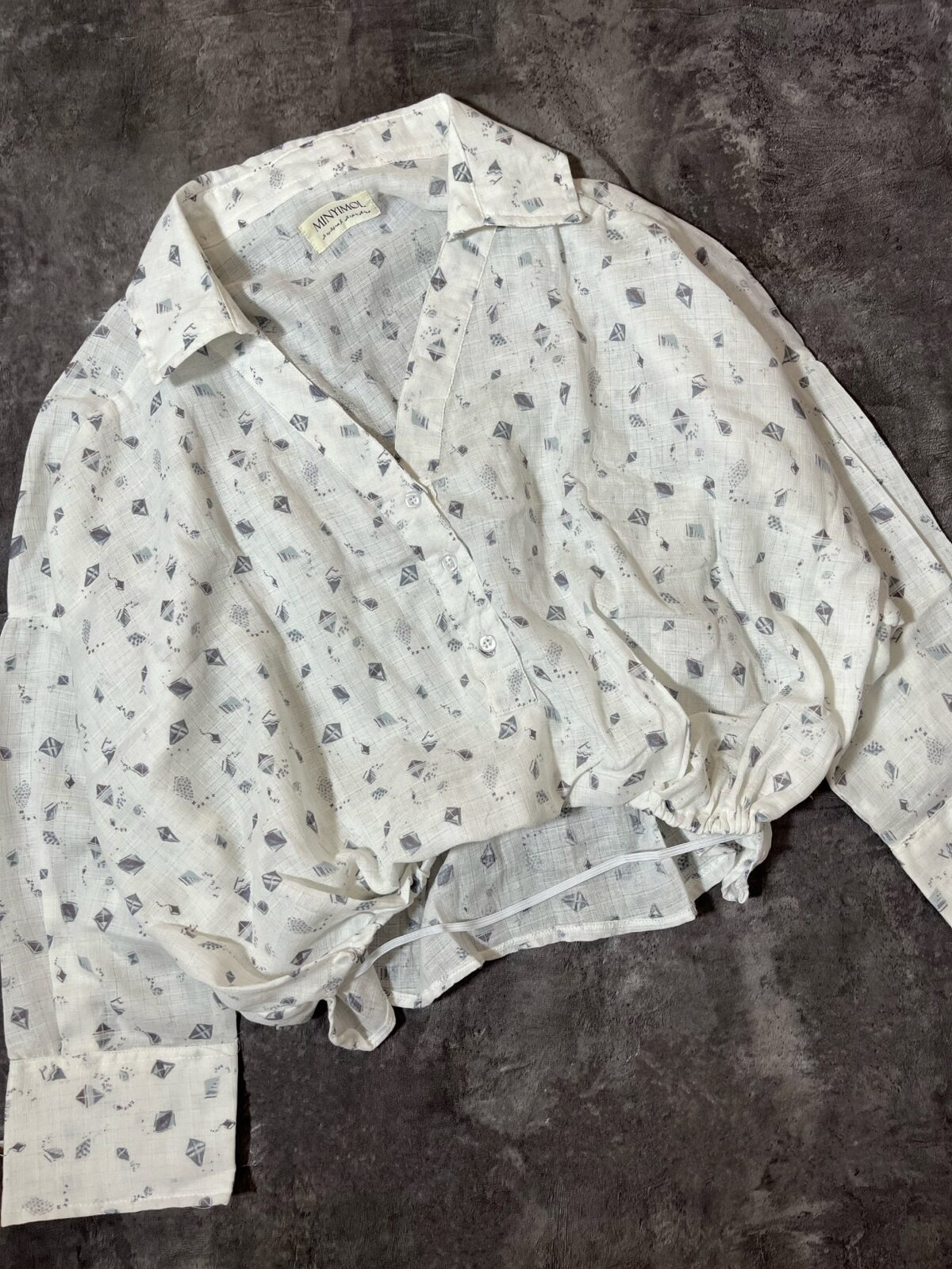 شومیز پشت کش طرحدار(2640) - Image 5